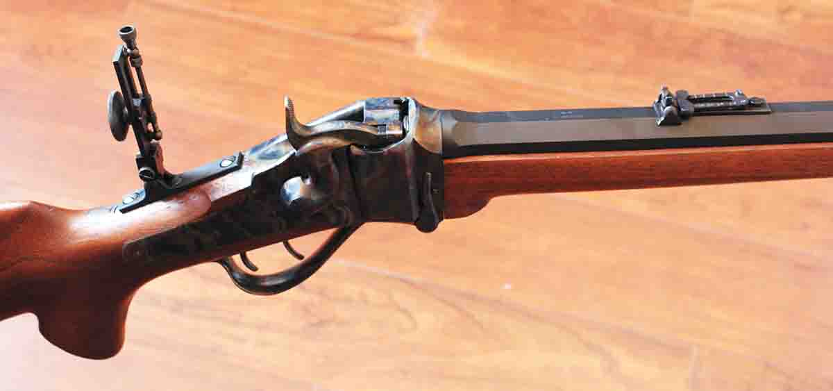 Both the Shiloh semi-buckhorn and Pedersoli Mid-Range tang sight worked very well, especially when combined with the 15-ounce pull of the double set trigger.